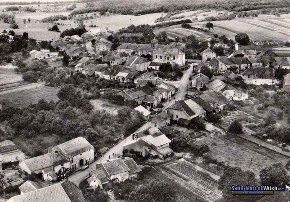 Vue ancienne de Saint-Marcel (collection Micheline Pape)
