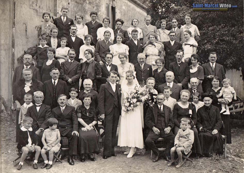 21 Août 1937 : mariage à Saint-Marcel de Marcel DUBOIS et Léa VILLEMIN
