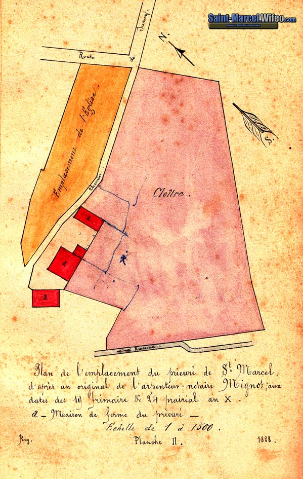 Plan du prieuré